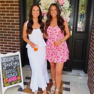 Show Me Your MuMu White Pauline Peplum Dress